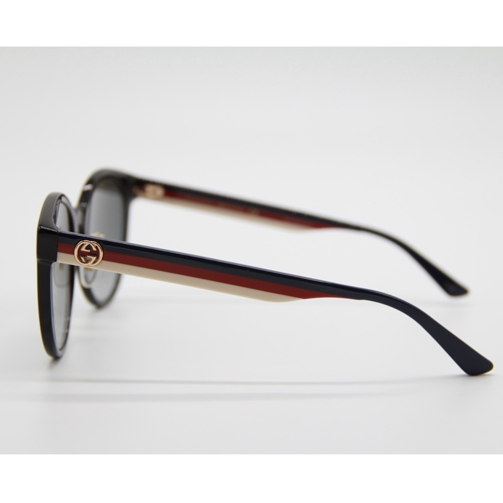 NEW GUCCI GG0416SK 001 BLACK ROUND SUNGLASSES GUCCI - Picture 6 of 13
